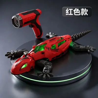 跨境2.4G爬墙壁虎仿真蜥蜴仿生攀爬行走变色龙电动遥控爬墙玩具车 - 12