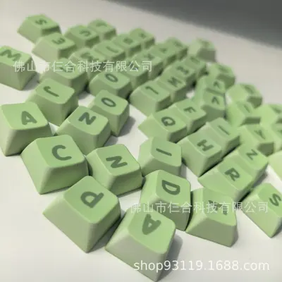 五面热升华加厚PBT键帽机械键盘解压按键玩具钥匙扣挂件客制化