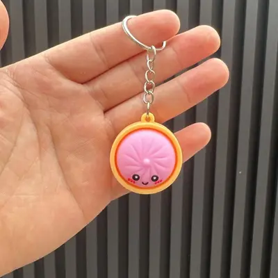 Simülasyon Baozi Anahtarlık, Sevimli Çanta Askı Süsü
