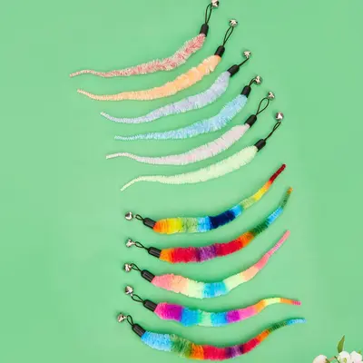 Colorful Caterpillar Cat Teaser Replacement Head 22cm - 5