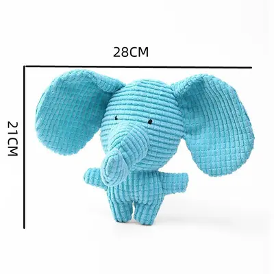Squeaky Chew-Resistant Plush Dog Toy for Teething and Chewing - 6