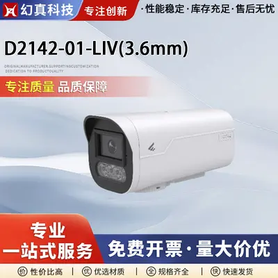 D2142-01 LIV3.6mm安防监控摄像头400万双光全彩语音AI筒型摄像机