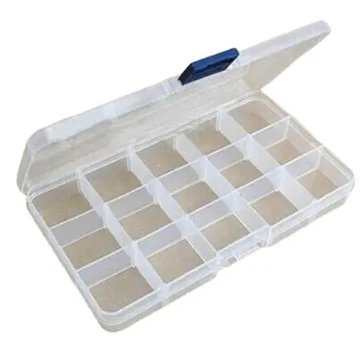 Transparente Aufbewahrungsbox Kunststoff-Aufbewahrungsbox Schmuckkästchen Werkzeugkiste Lagerung 10er-Fach 15er-Fach 24er-Fach Organizer-Box