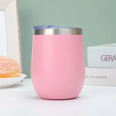 12oz Eierschalen-Thermobecher, doppelwandig, Vakuumisolierung aus Edelstahl 304 - 8