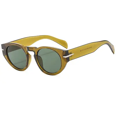 Round Men's Driving Sunglasses, Anti-UV, Wide Temples - 10