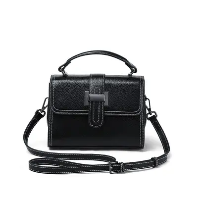 Elegant Women's Handbag Genuine Leather Small Square Bag - 8