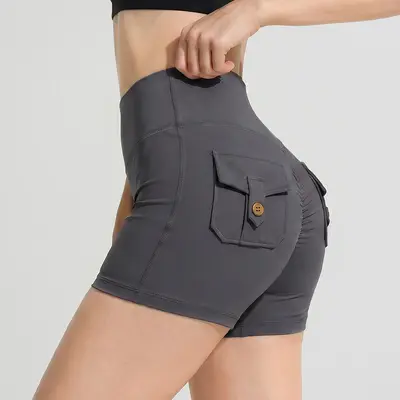 High-Stretch Yoga Shorts, Three-Quarter Length, Quick-Dry - 7