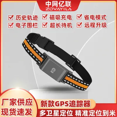 跨境新款GPS追踪器定位防走丢项圈历史轨迹电子围栏4G宠物定位器_