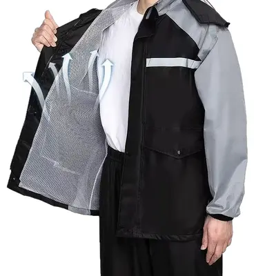 Motorcycle raincoat full body two-piece rider rain suit - 5