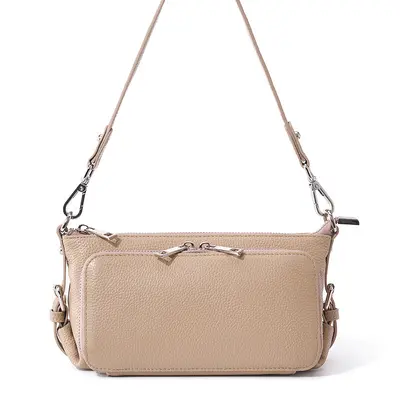 Genuine Leather Women's Shoulder Bag, Crossbody Strap, Large Capacity - 11