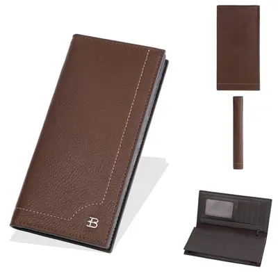 Men's Long Wallet, Retro Style, Multi-Card Slots, Zipper - 7