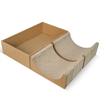 Corrugated Cat Scratching Board, U-Shaped Concave Cat Bed