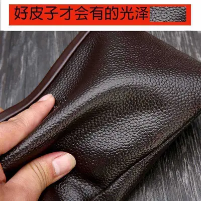 Men's Soft Leather Clutch Bag, Large Capacity, Business Style - 5