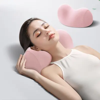 Washable Memory Foam Neck Pillow with Cervical Support for Back Sleepers - 8