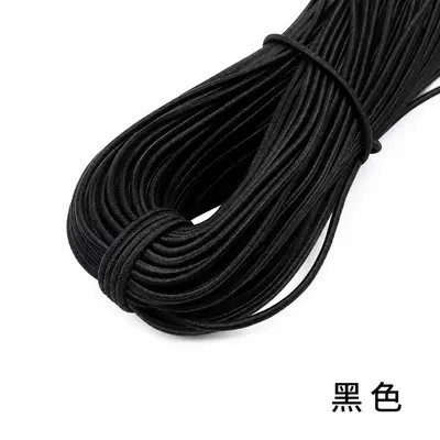 Outdoor Black and White High Elastic Round Elastic Rubber Band Luggage Trampoline Sports Multi-strand Latex Elastic Cord - 10