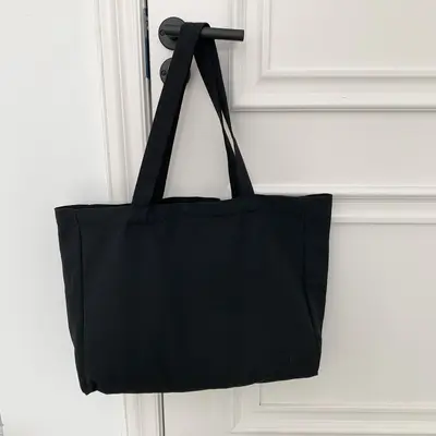 Leere Leinwandtasche, großes Fassungsvermögen, schlichte Reisetasche, bedruckte Yogatasche mit Buchstaben, Umhängetasche, Ins-Stil-Tasche, Schülerbuchtasche für Männer und Frauen. - 12