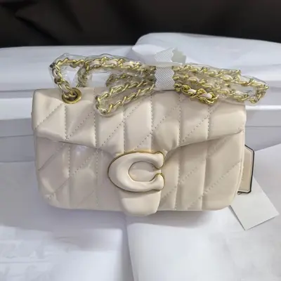 Women's Diamond Quilted Chain Crossbody Bag Small Square Bag - 8