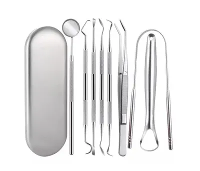Dental care kit, stainless steel, 6-piece - 11