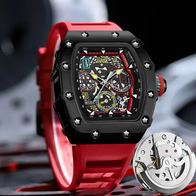 Mechanical men's watch with luminous calendar