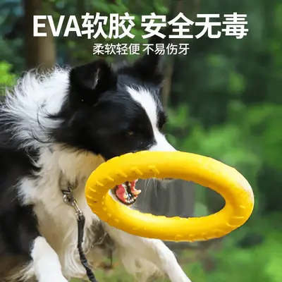宠物玩具咬不烂狗狗飞盘狗玩具自嗨解闷宠物球小狗用品狗拉环EVA