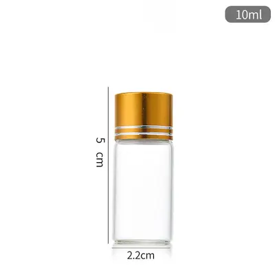 22mm Small Neck Glass Bottle with Cap, Capsule and Wish Bottle for Sub-Packaging - 10