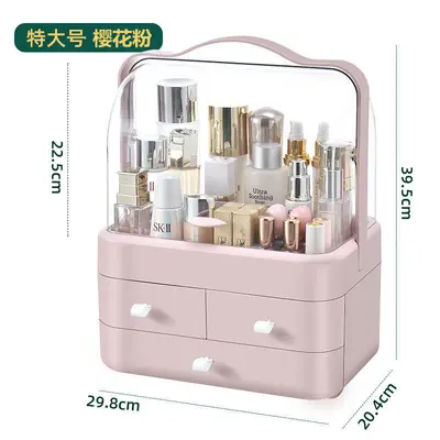 Multi-layer cosmetic storage box, dust-proof, portable - 13