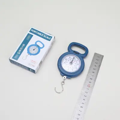 Mini portable spring scale, adjustable graduation, household