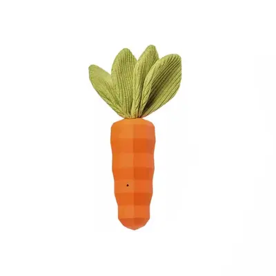 Carrot Rubber Dog Chew Toy Ball with Squeaker for Small and Medium Dogs - 5