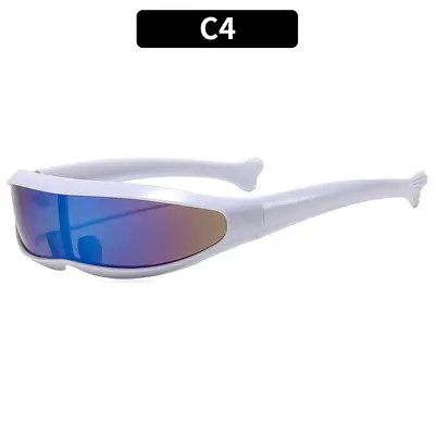 Sonnenbrille im X-Men-Stil, Laser-Hologramm, einteilige Gläser - 9