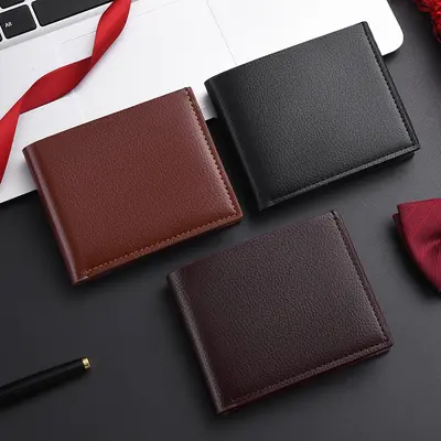 Manufacturer Wholesale Leather Student Wallet Men's Short Clutch Driver's License Men's Wallet Card Holder All-in-One Wallet