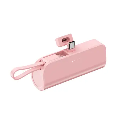 KC-zertifizierte tragbare Powerbank 5000mAh mit integriertem Kabel, kompakt und handlich, Mobilladegerät mit anpassbarem LOGO - 13