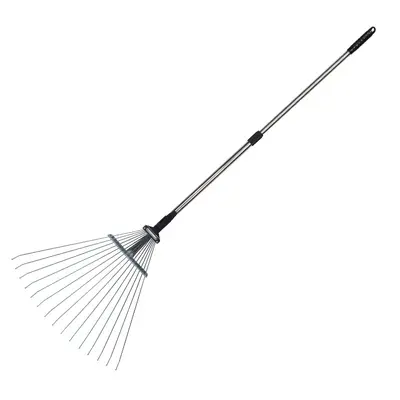 Stainless Steel Retractable Leaf Rake, 15 Teeth - 5