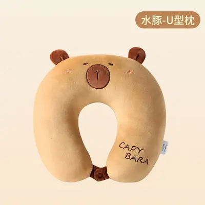 Capybara U-shaped neck pillow, multifunctional - 7