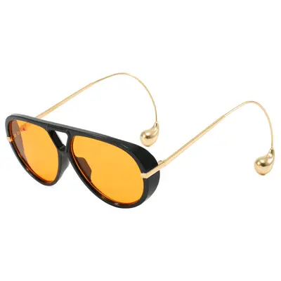 Men's Metal Aviator Sunglasses, Double Bridge, Large Frame - 11