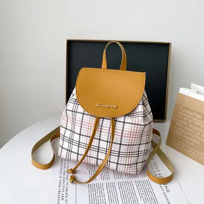 Women's mini bucket backpack, waterproof, Korean style - 7