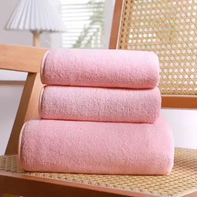 Mercan kadife banyo havlusu, kalın ve yumuşak - 8