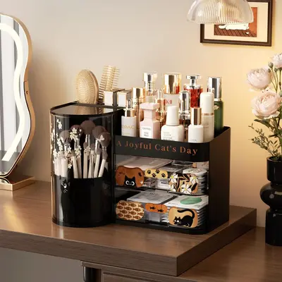 Large capacity skincare cosmetics storage box premium vanity organizer