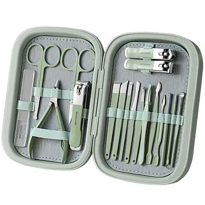 Neues stilvolles Nagelscherensortiment aus Edelstahl mit Adlerkopf-Zange Maniküre- und Pediküre-Messersatz Manikürewerkzeuge 18-teiliges Set