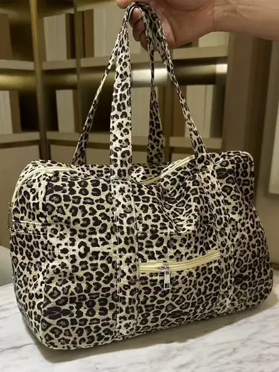 Pembe tote çanta, büyük kapasiteli, seyahat - 8