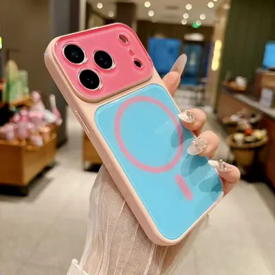 Dopamine Color-Block Magnetic Phone Case for iPhone 17 Pro Max - 9