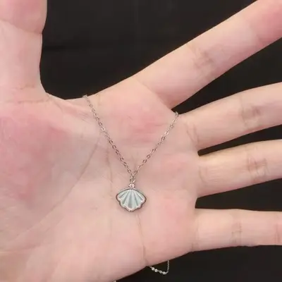 S925 sterling silver butterfly bow necklace, collarbone chain - 8