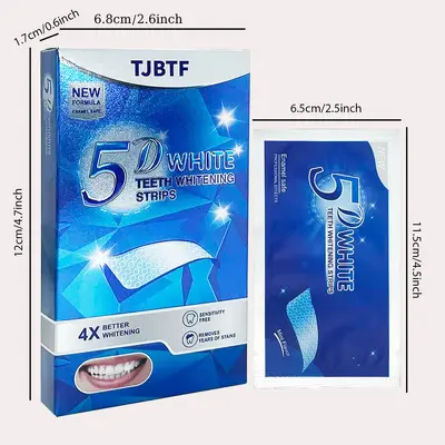 5D Teeth Whitening Strips, Removes Yellowing, Multiple Specifications - 5