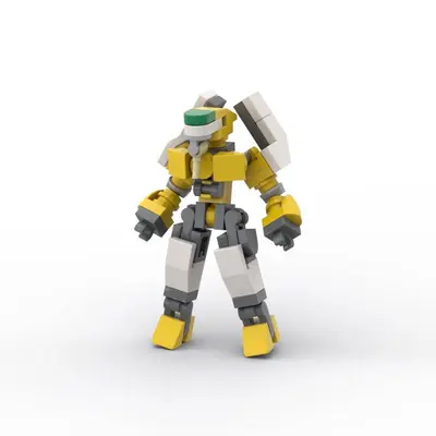 MOC Pacific Rim Mecha Warrior Q Version Robot Building Block Set