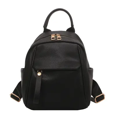 Korean-Style Women's Backpack with Soft Leather Texture - 6