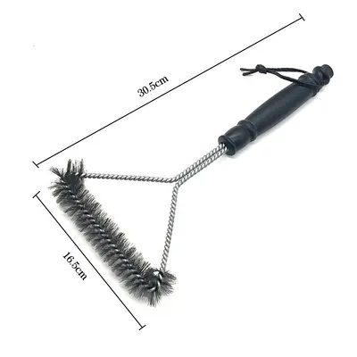 Stainless steel barbecue brush with copper wire bristles for grill cleaning - 8