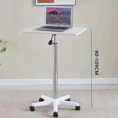 Height-Adjustable Mobile Office Computer Desk, Standing Workstation - 10