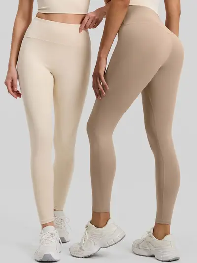 Dikişsiz Yüksek Belli Yoga Taytı, Kalça Kaldırıcı, Yüksek Esneklik - 5