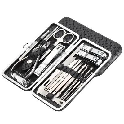 Nail clipper set, 8-19 pieces manicure tools - 6