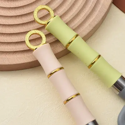 Multifunctional peeler with bamboo handle, long shaft - 4