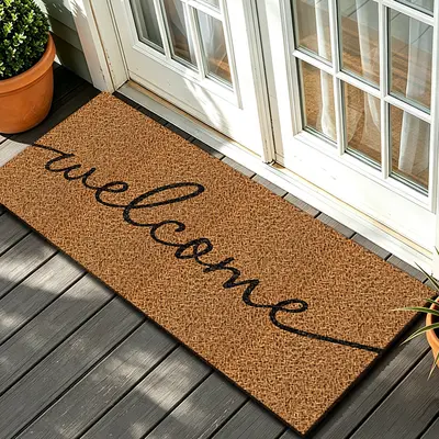 Loop Pile Door Mat, Printed Minimalist Design, Entrance and Kitchen Floor Mat - 12